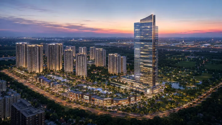 Brigade WTC Devanahalli aerial view of the development